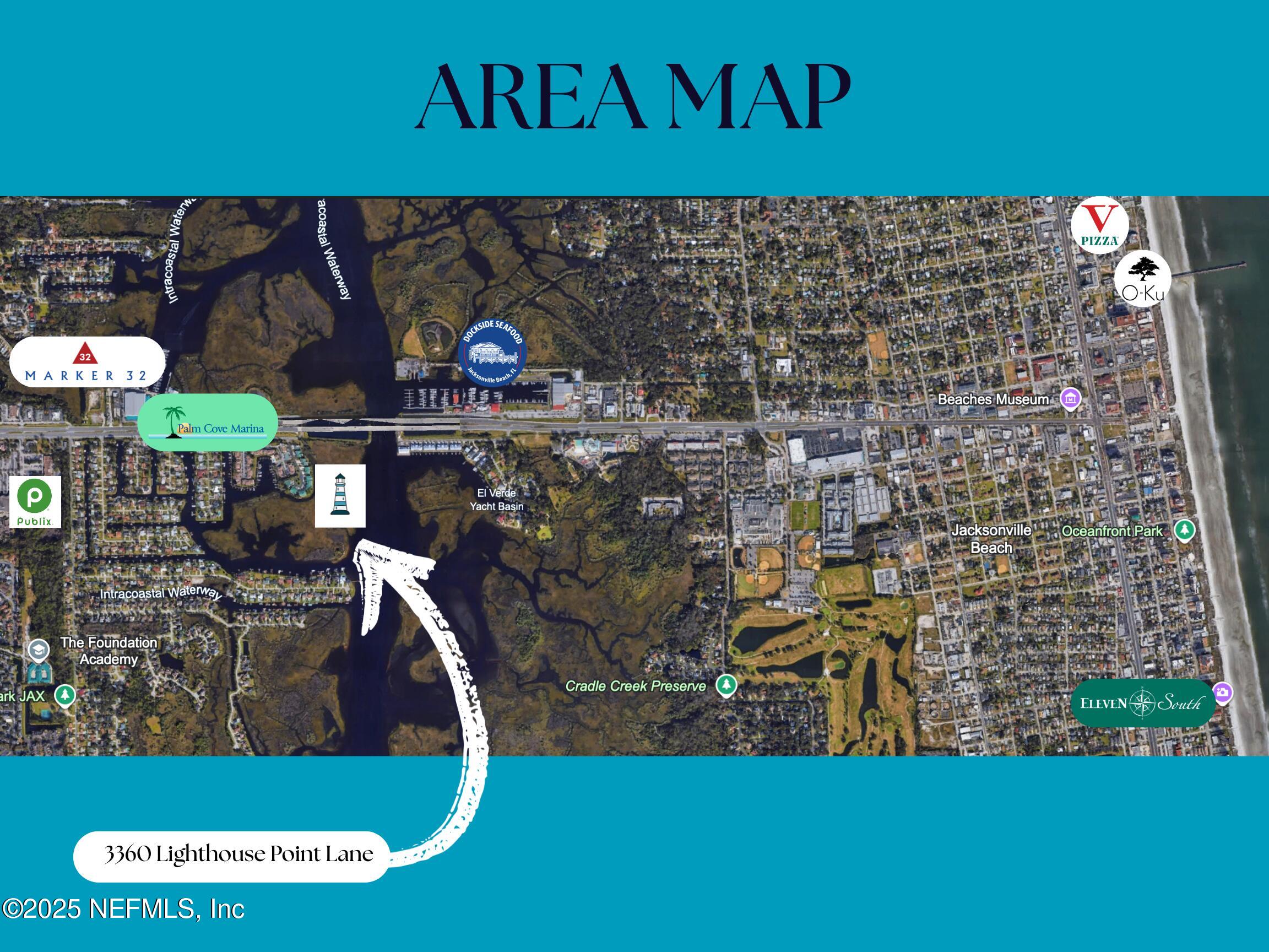 3360 Lighthouse Point Lane Jacksonville, FL 32250 - Photo 65 of 65 Area Map