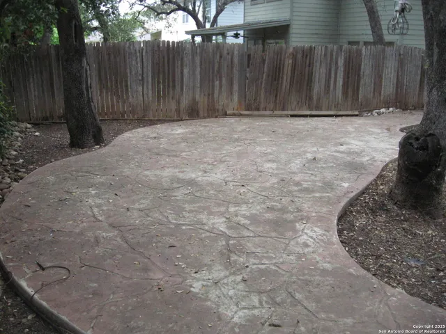 a view of wooden fence
