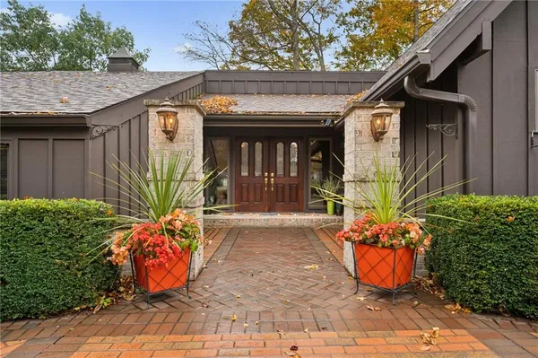 a front view of a house