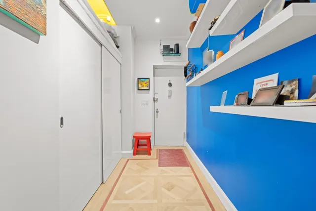 a view of hallway with stairs