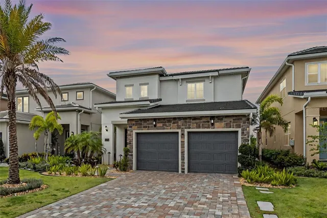 a house view with a garden space