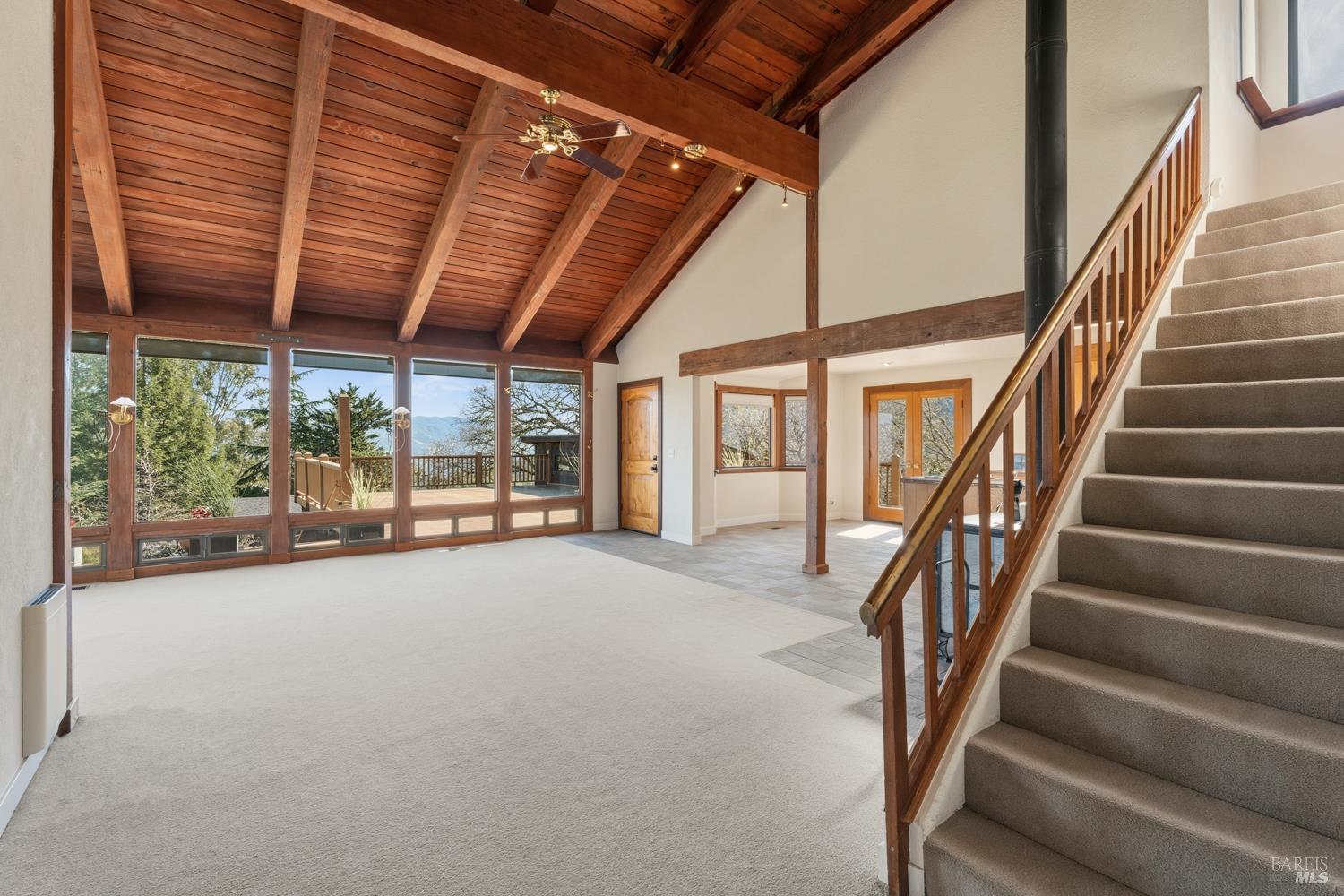 1411 Oak Knoll Road Ukiah, CA 95482 - Photo 16 of 45 a view of staircase with large windows