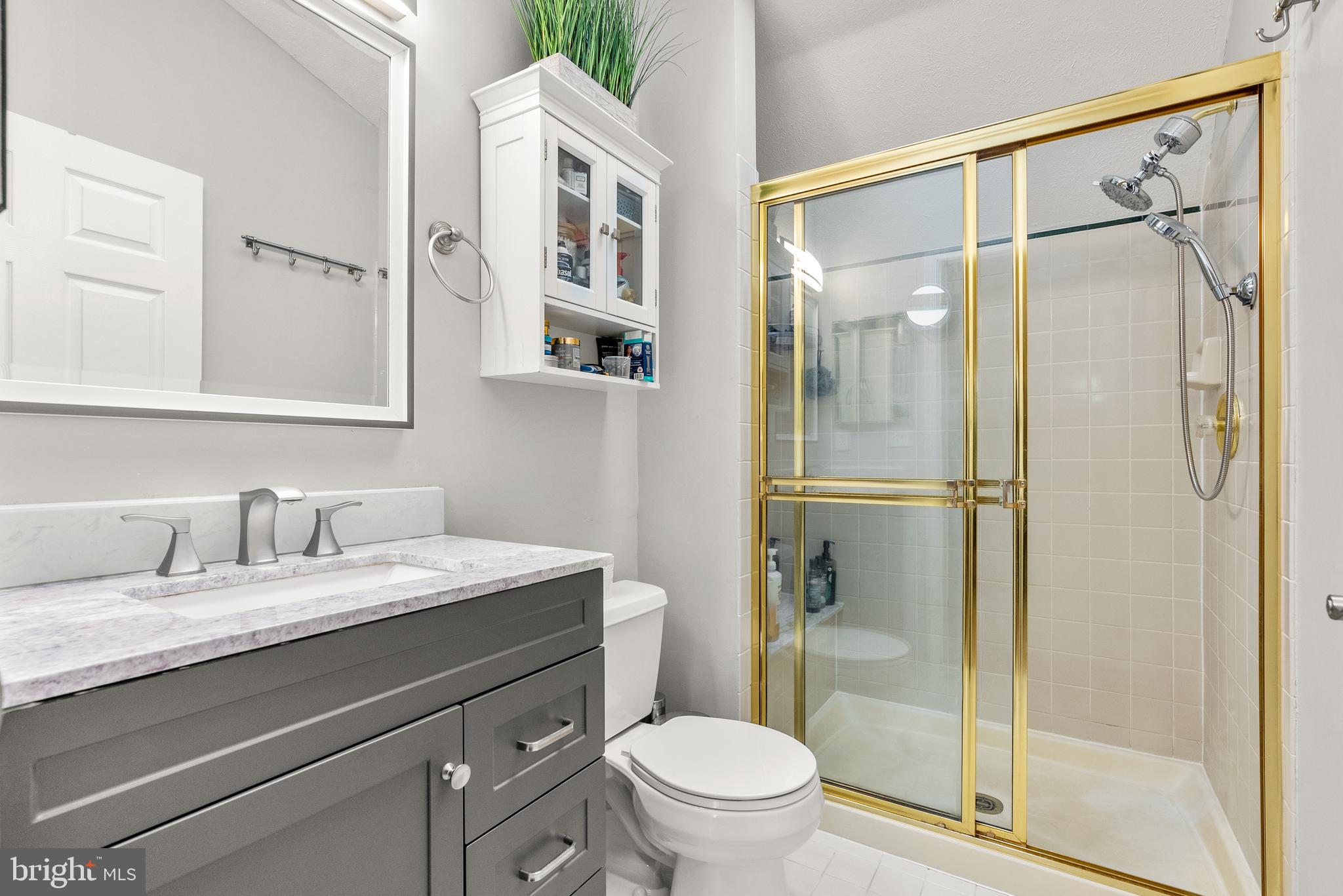 154 Sharpless Boulevard Westampton, NJ 08060 - Photo 16 of 22 a bathroom with a granite countertop sink toilet and shower