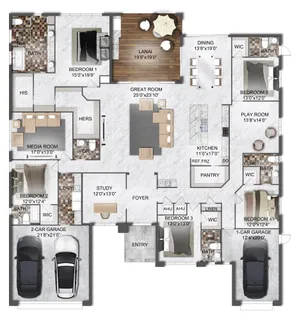 a living room with furniture and flat screen tv