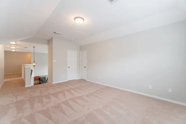 a view of a livingroom with a fireplace