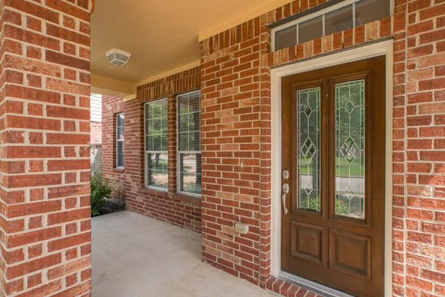 a view of a brick wall