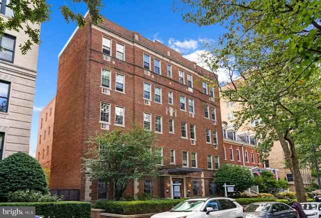 a front view of a building