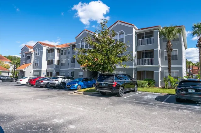 a car parked in front of a building