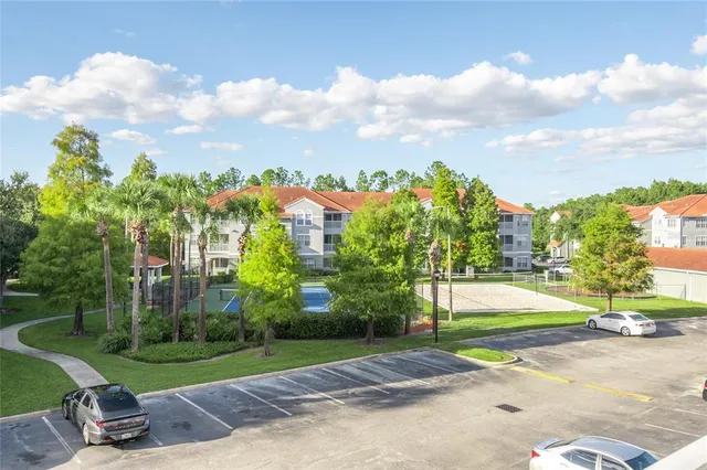 a view of a volley ball court