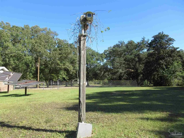 a view of a house with a backyard and a tree