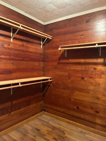 a close view of closet