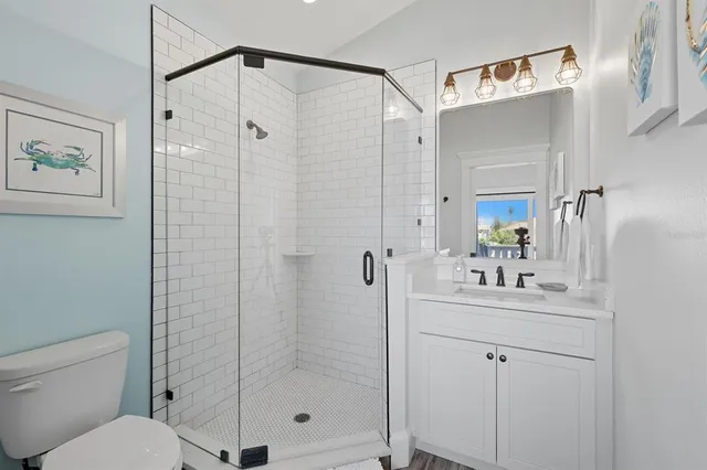 an aerial view of multiple houses