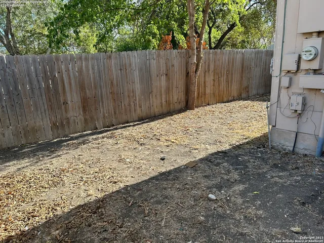 a view of wooden fence