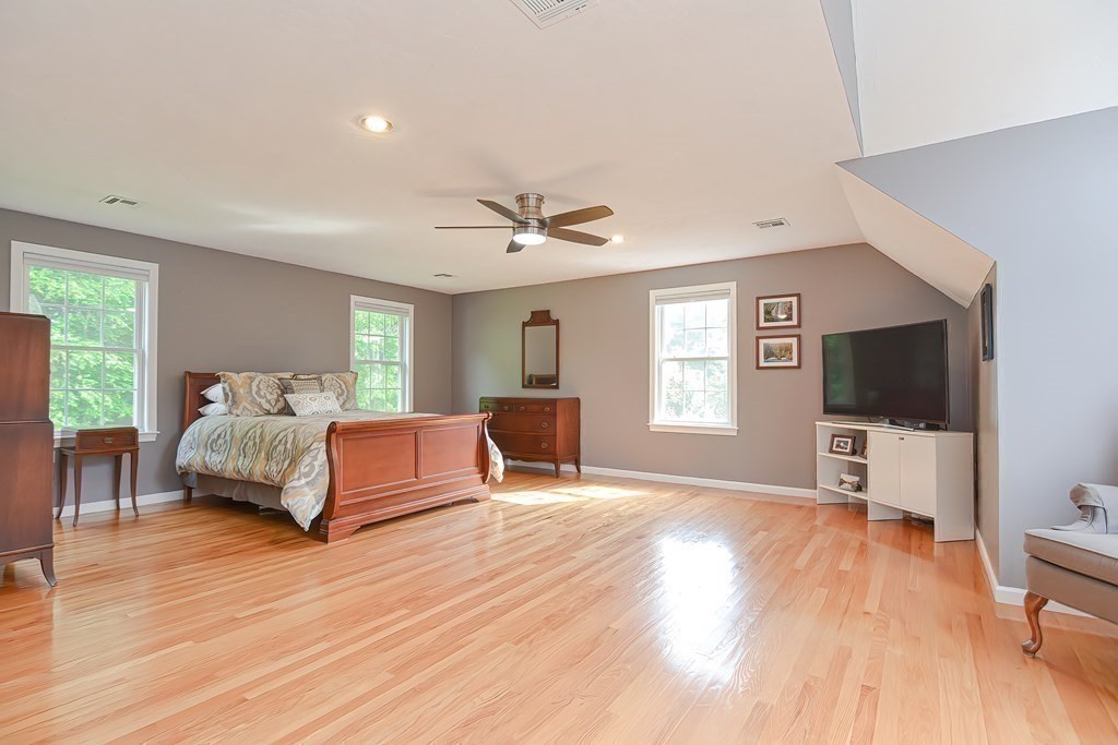 38 Pennock Road Ashland, MA 01721 - Photo 28 of 40 a spacious bedroom with a bed and a flat screen tv