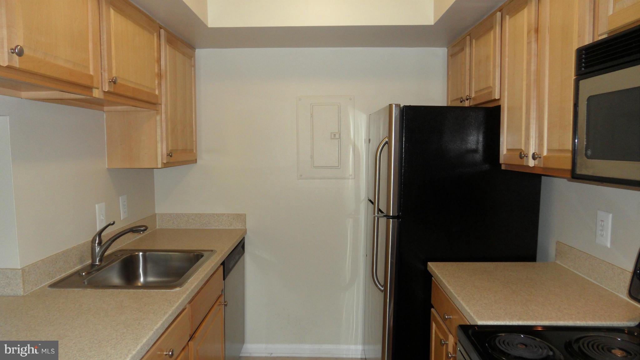 18318 Streamside Drive, Unit 304 Gaithersburg, MD 20879 - Photo 9 of 30 a kitchen with a refrigerator sink and cabinets