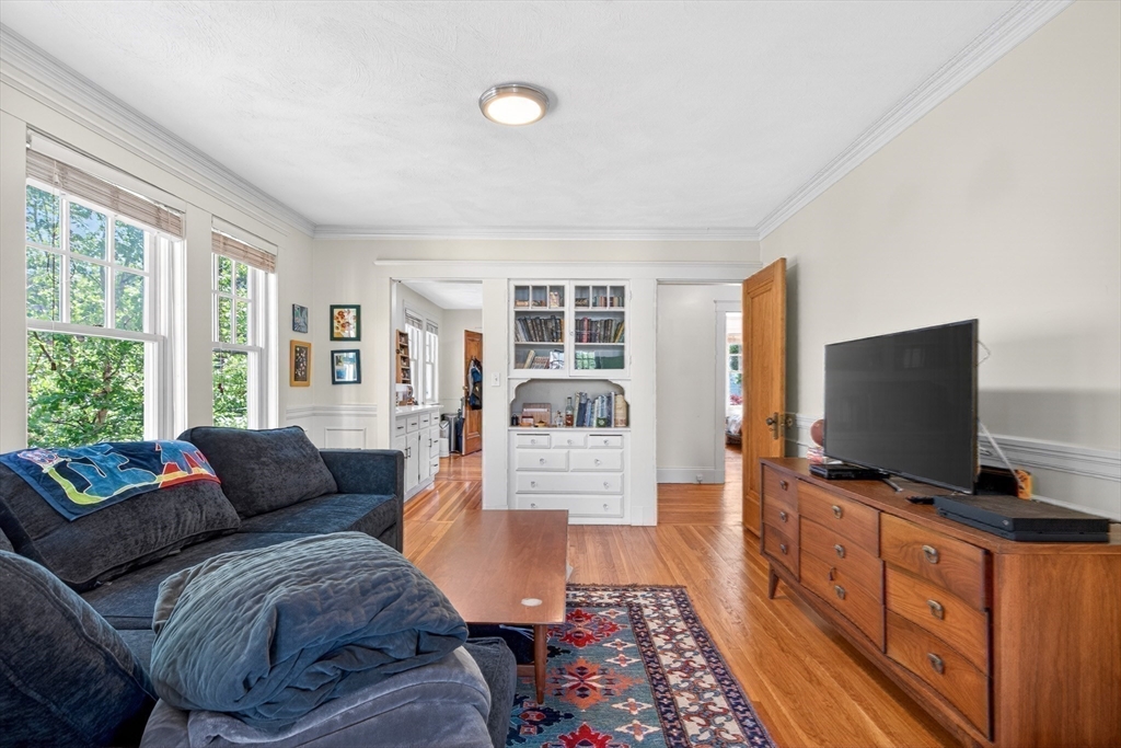76-78 Lewis Road Belmont, MA 02478 - Photo 23 of 36 a living room with furniture and a flat screen tv