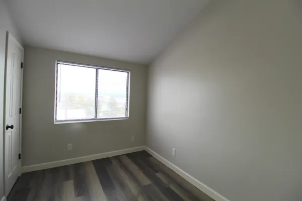 an empty room with a window