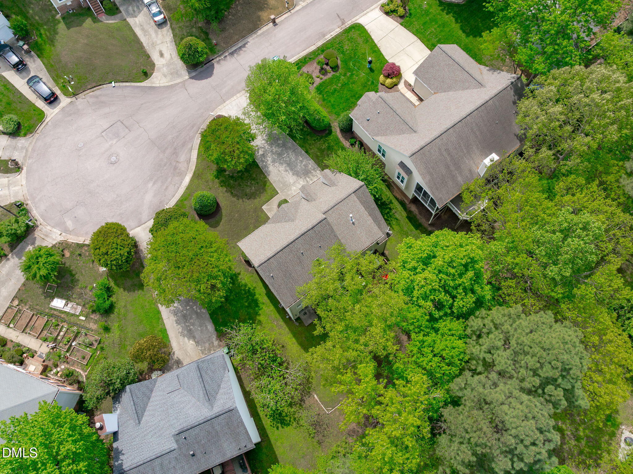 104 Lost Tree Lane Cary, NC 27513 - Photo 51 of 54 an aerial view of a house with garden