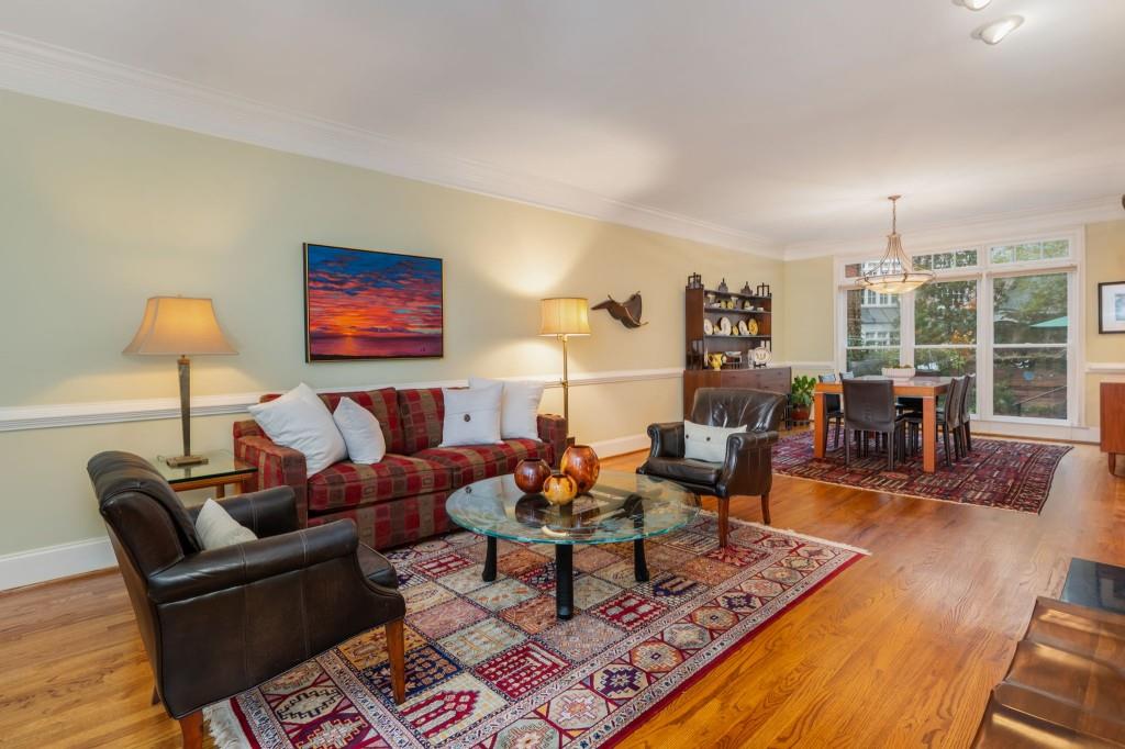 676 Clifton Road Northeast Atlanta, GA 30307 - Photo 6 of 45 a living room with furniture and wooden floor