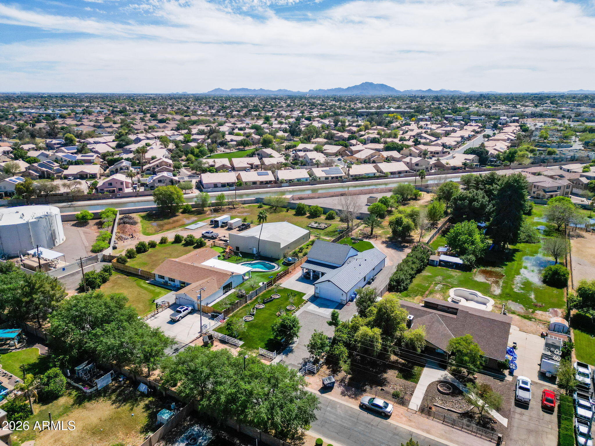 159 East Water Tank Road Gilbert, AZ 85296 - Photo 38 of 45 an aerial view of residential houses with outdoor space