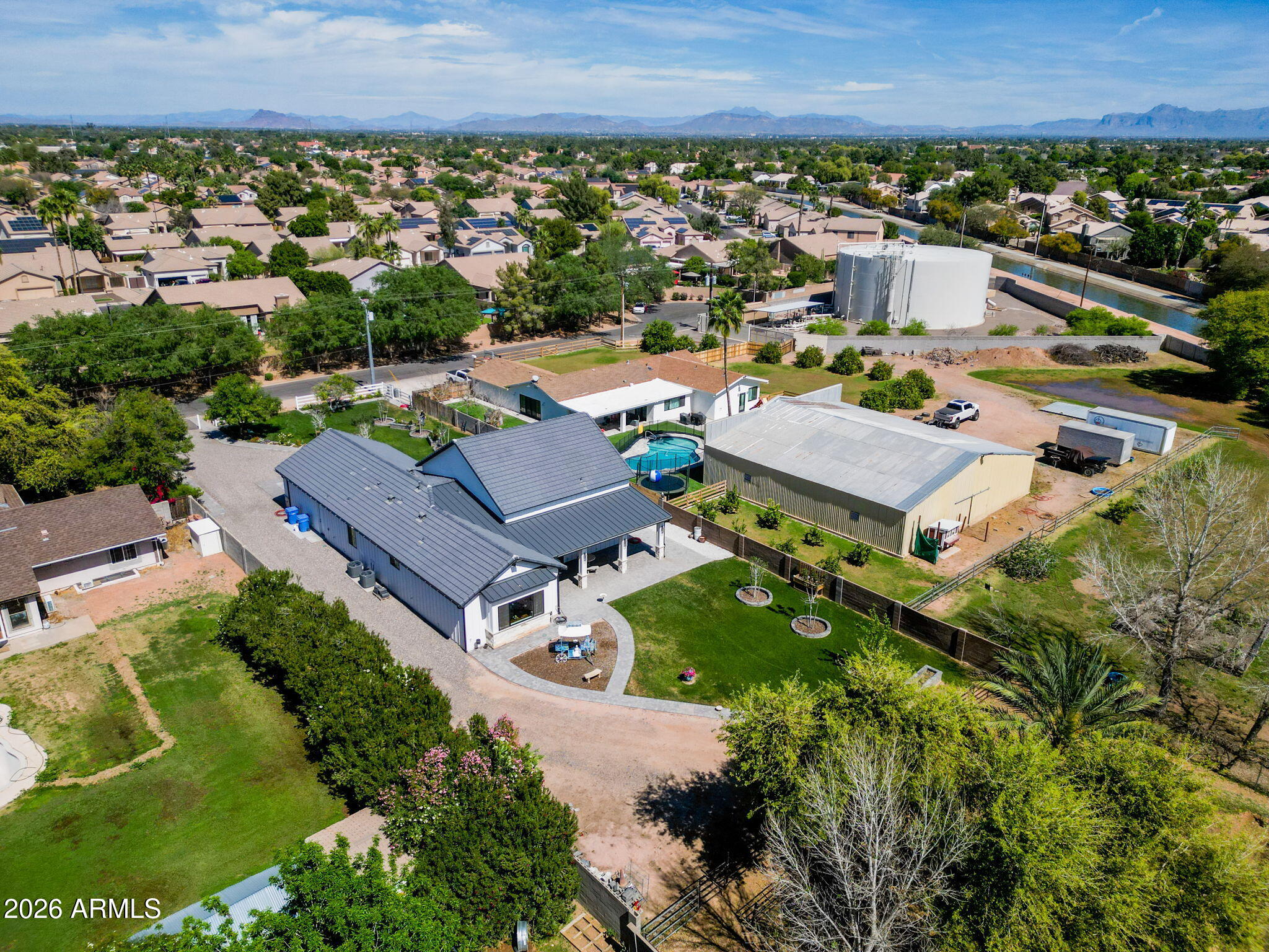 159 East Water Tank Road Gilbert, AZ 85296 - Photo 41 of 45 an aerial view of a house with a garden
