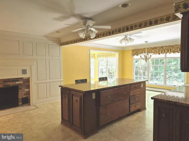 a view of a swimming pool with an outdoor space