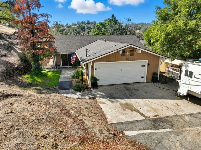 a view of a town with barn house