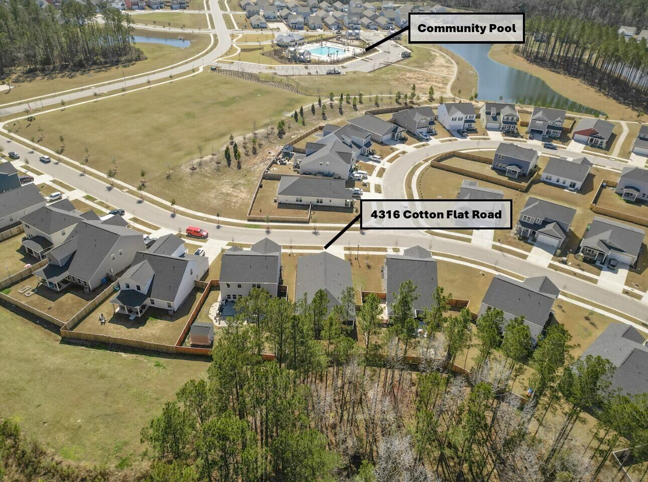 4316 Cotton Flt Road Summerville, SC 29485 - Photo 40 of 43 Aerial Back