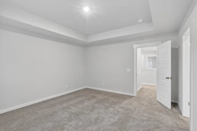 an empty room with closet