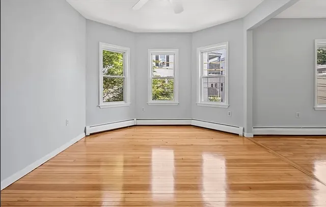 an empty room with window