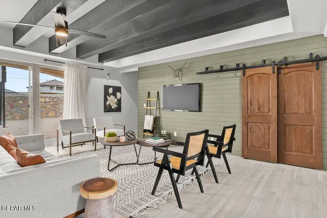 a outdoor space with furniture