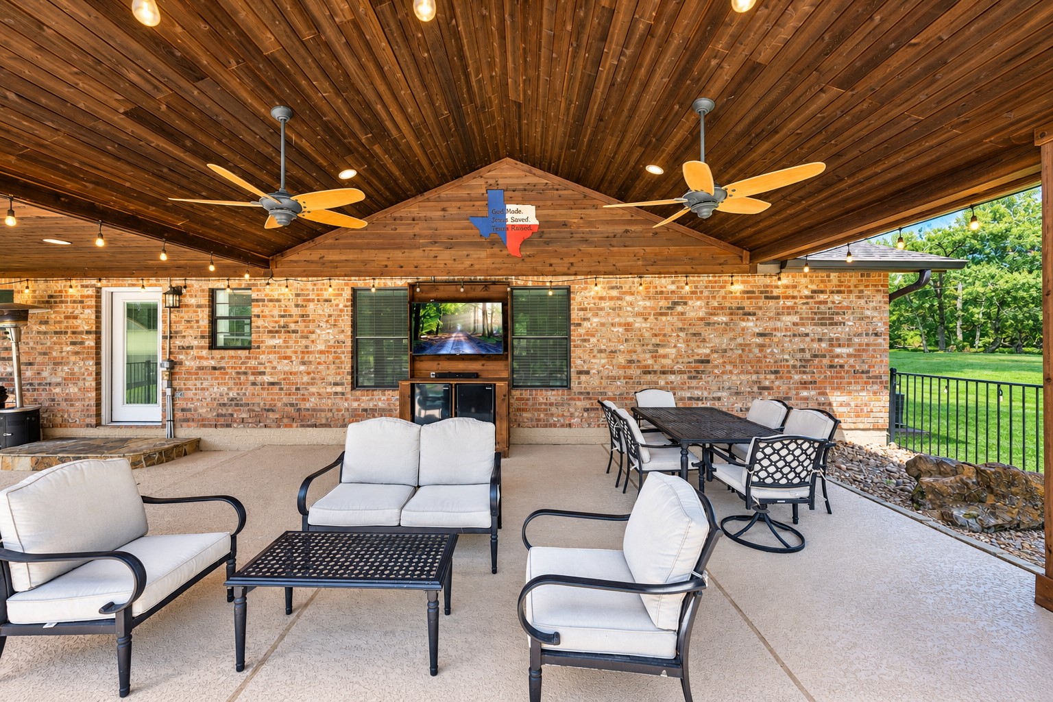 22698 Brook Forest Road New Caney, TX 77357 - Photo 31 of 46 HUGE vaulted covered patio creates an incredible outdoor living and entertaining space!