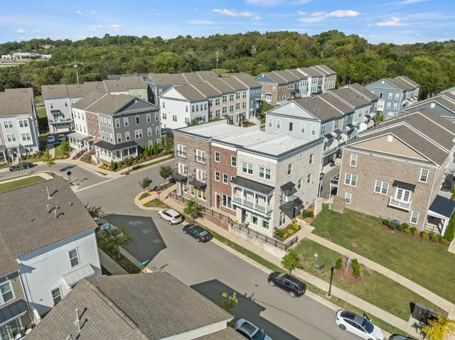 an aerial view of a city