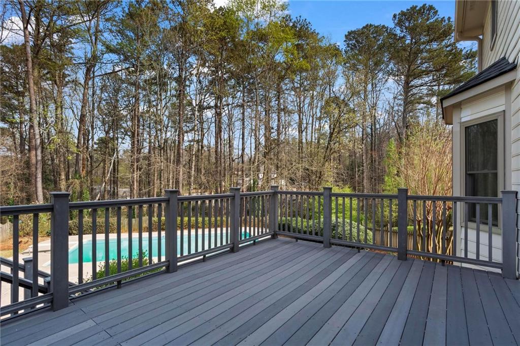 4350 Fallowfield Lane Southwest Lilburn, GA 30047 - Photo 44 of 64 a view of balcony with wooden floor