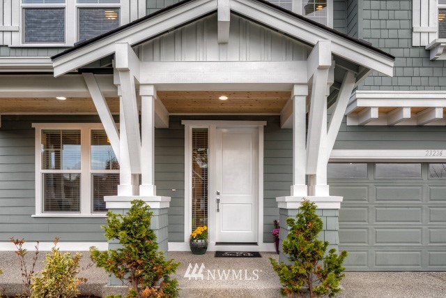 a front view of a house