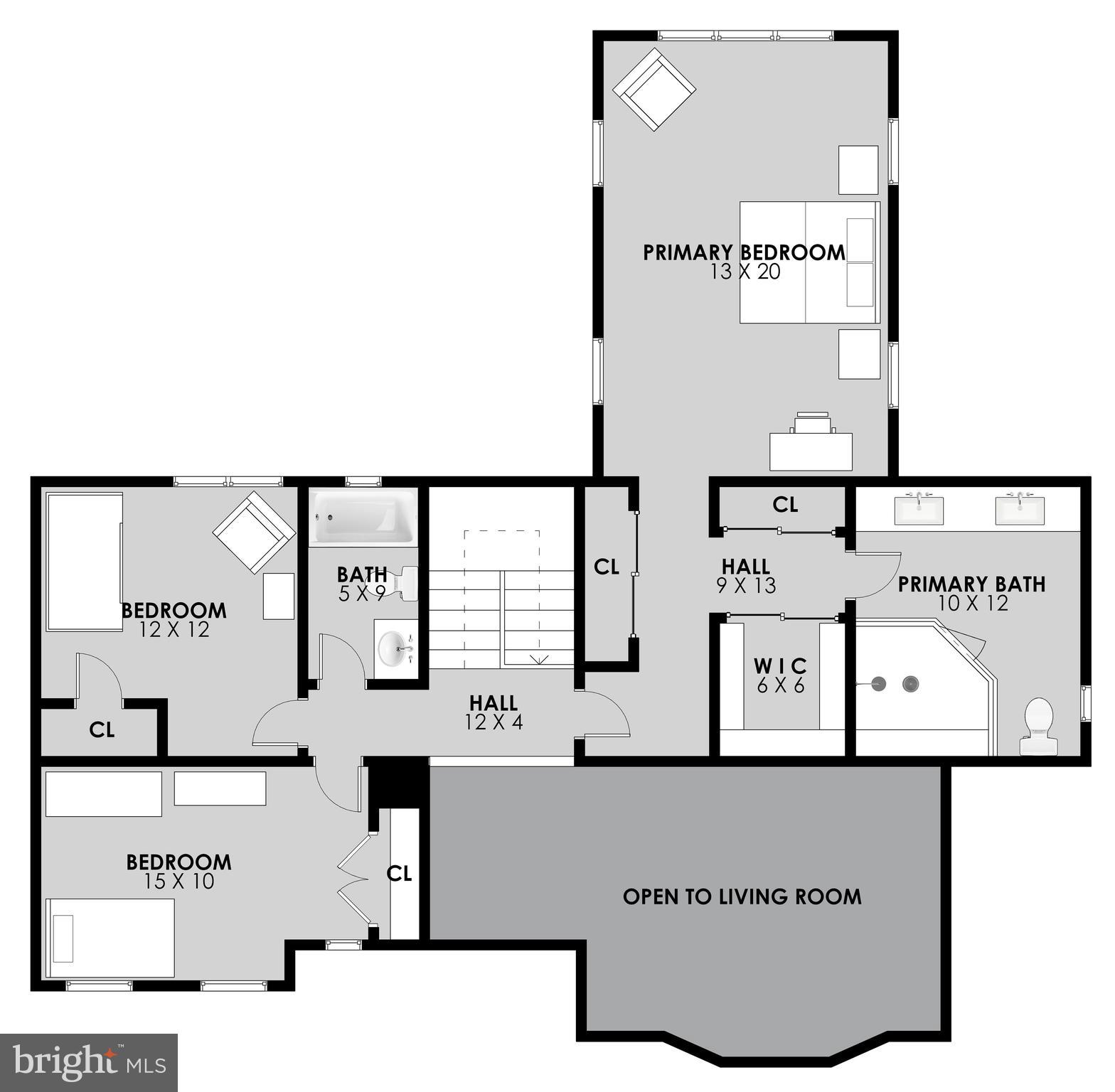 11055 Bishopsgate Court Reston, VA 20194 - Photo 31 of 31 UPPER LEVEL FLOORPLAN