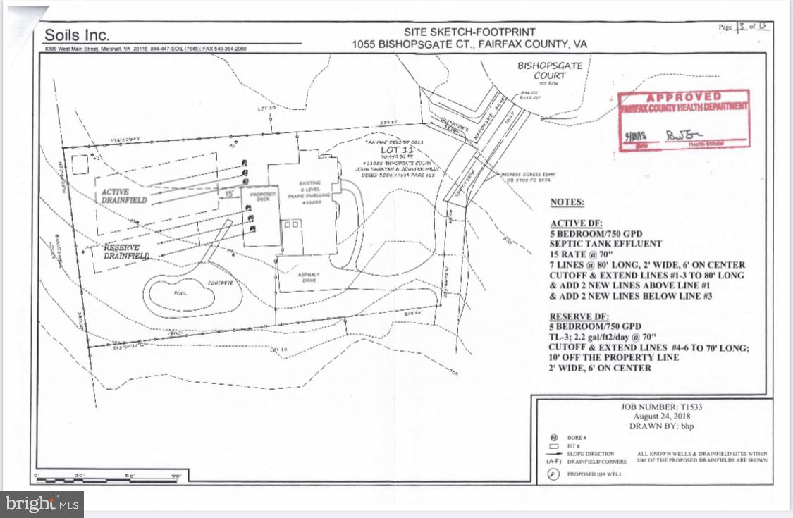 11055 Bishopsgate Court Reston, VA 20194 - Photo 29 of 31 PLAT WITH UPDATED NEW SEPTIC