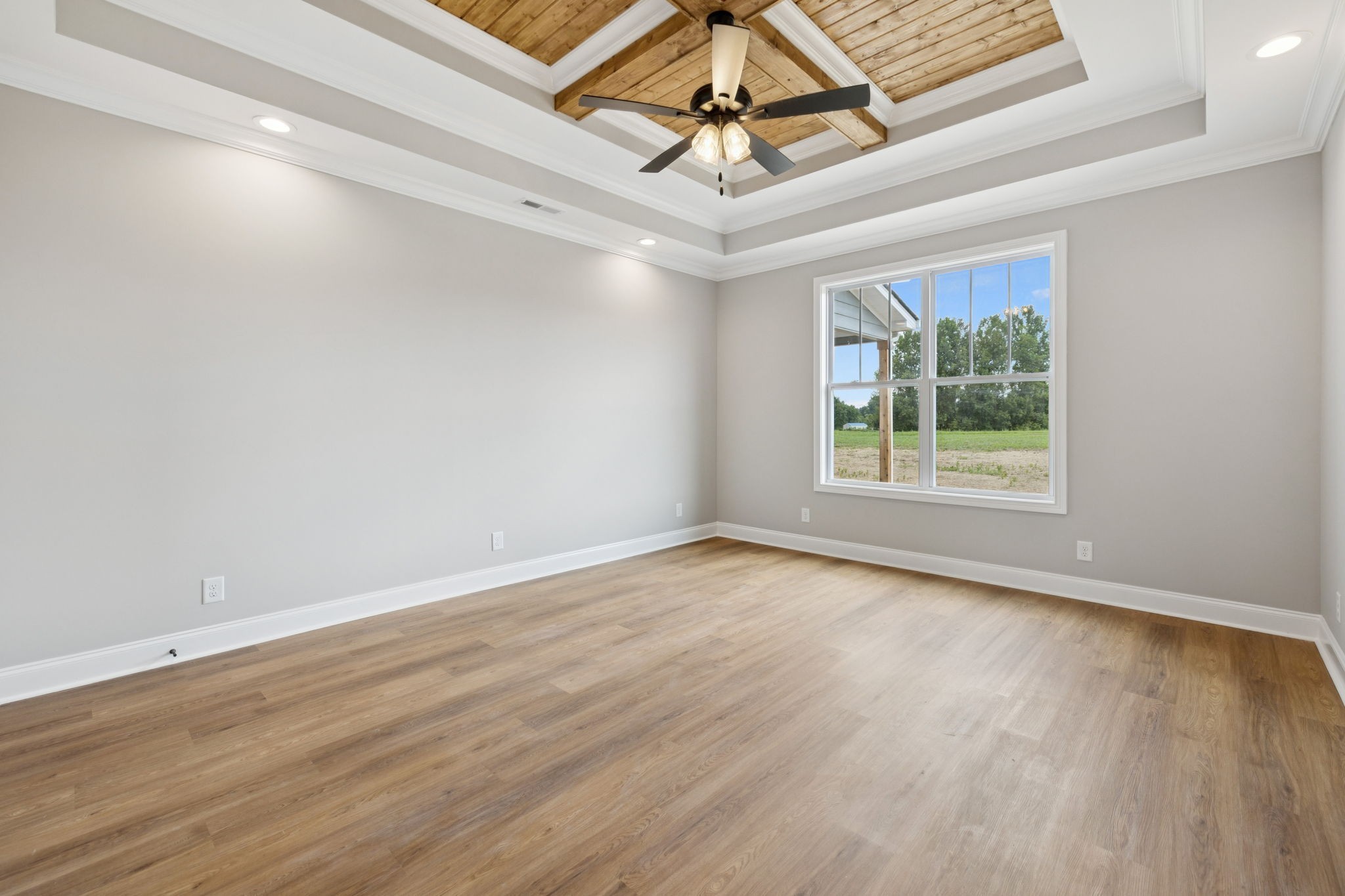 28 Faith Lane Lebanon, TN 37087 - Photo 16 of 53 an empty room with wooden floor chandelier and windows
