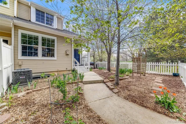 a white house that has tree in front of it
