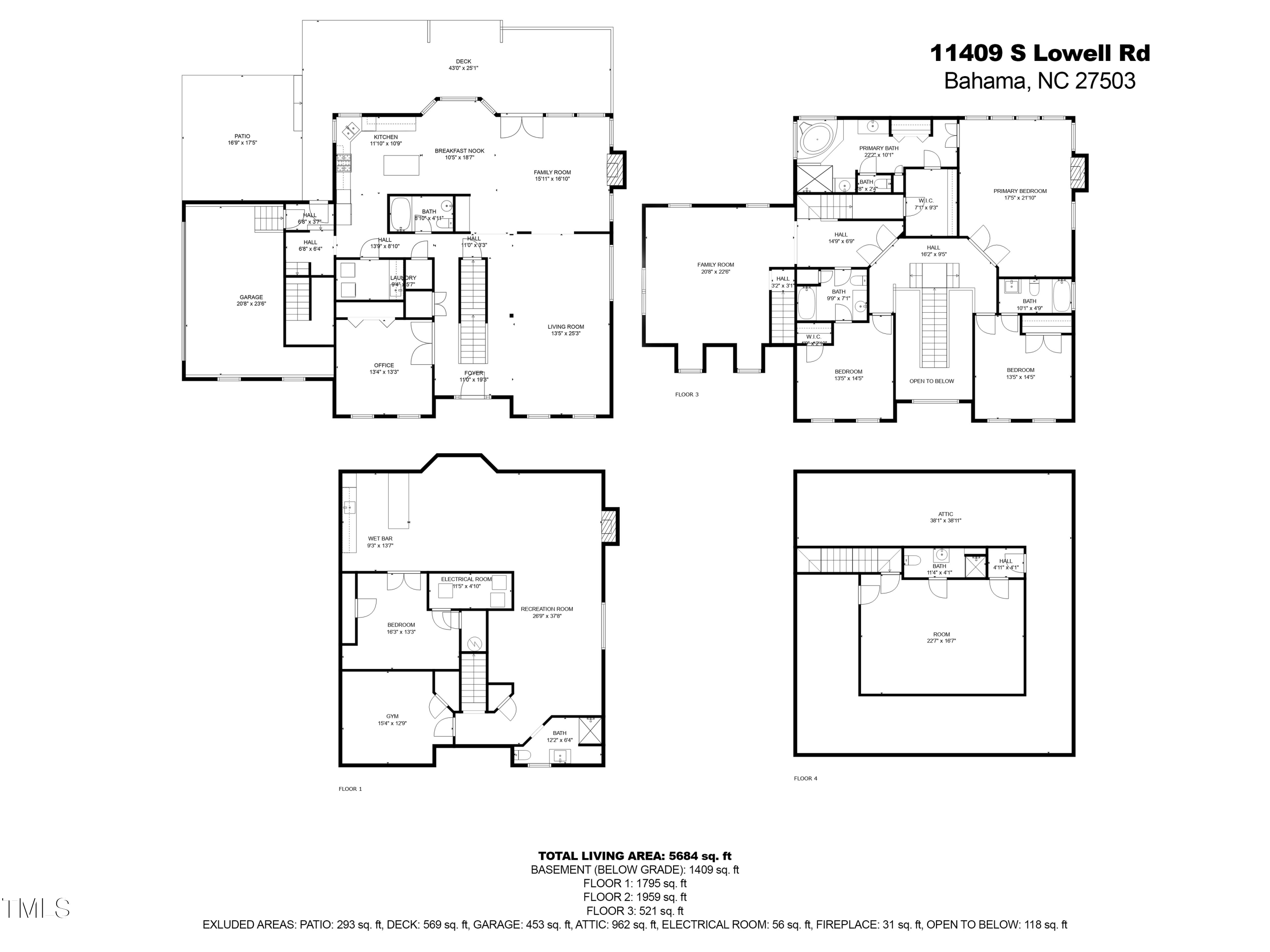 11409 South Lowell Road Bahama, NC 27503 - Photo 55 of 59 All 4 levels