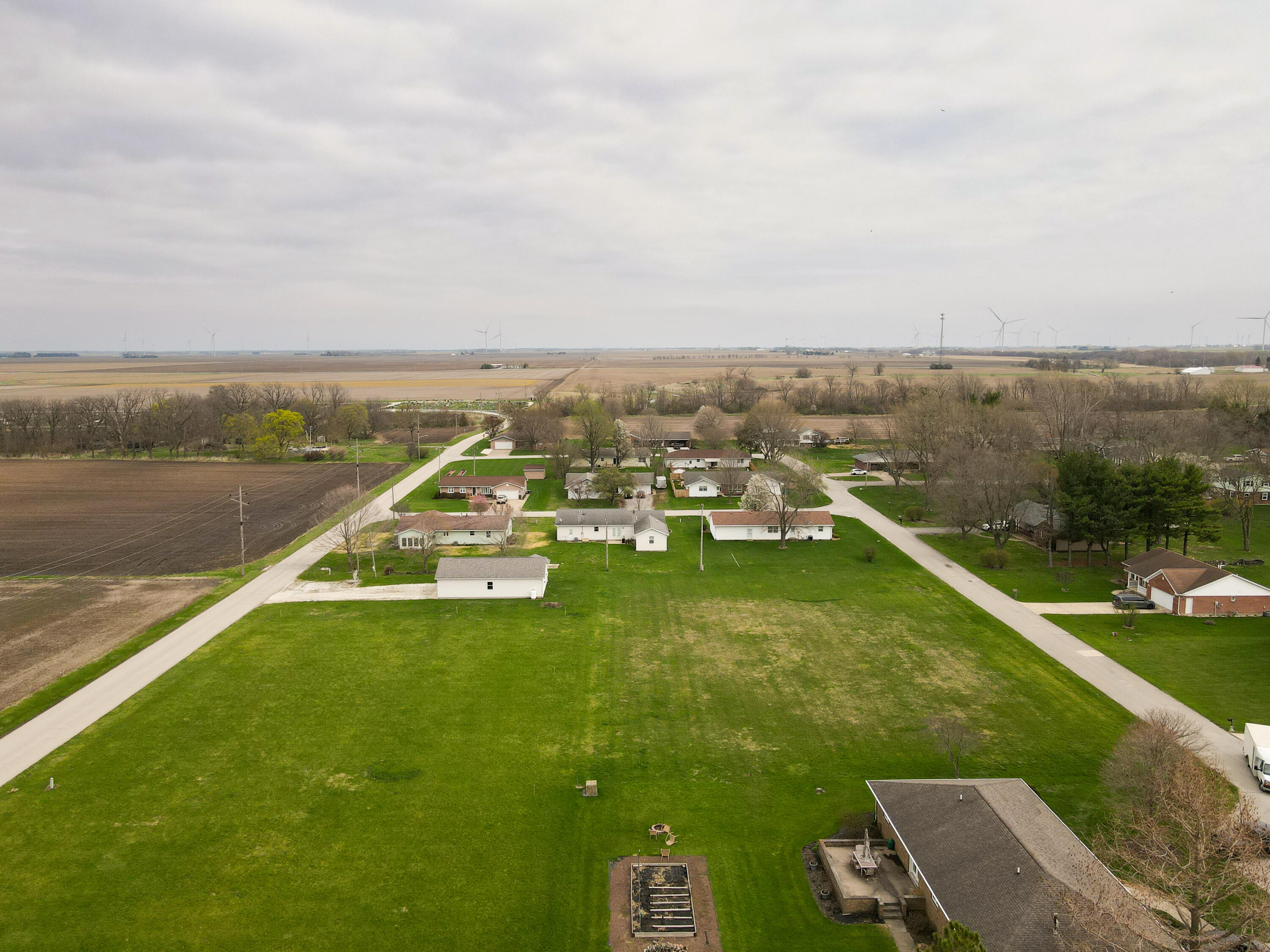 a view of a lake with a city view