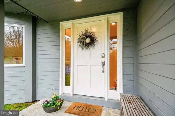 a view of a door and front door