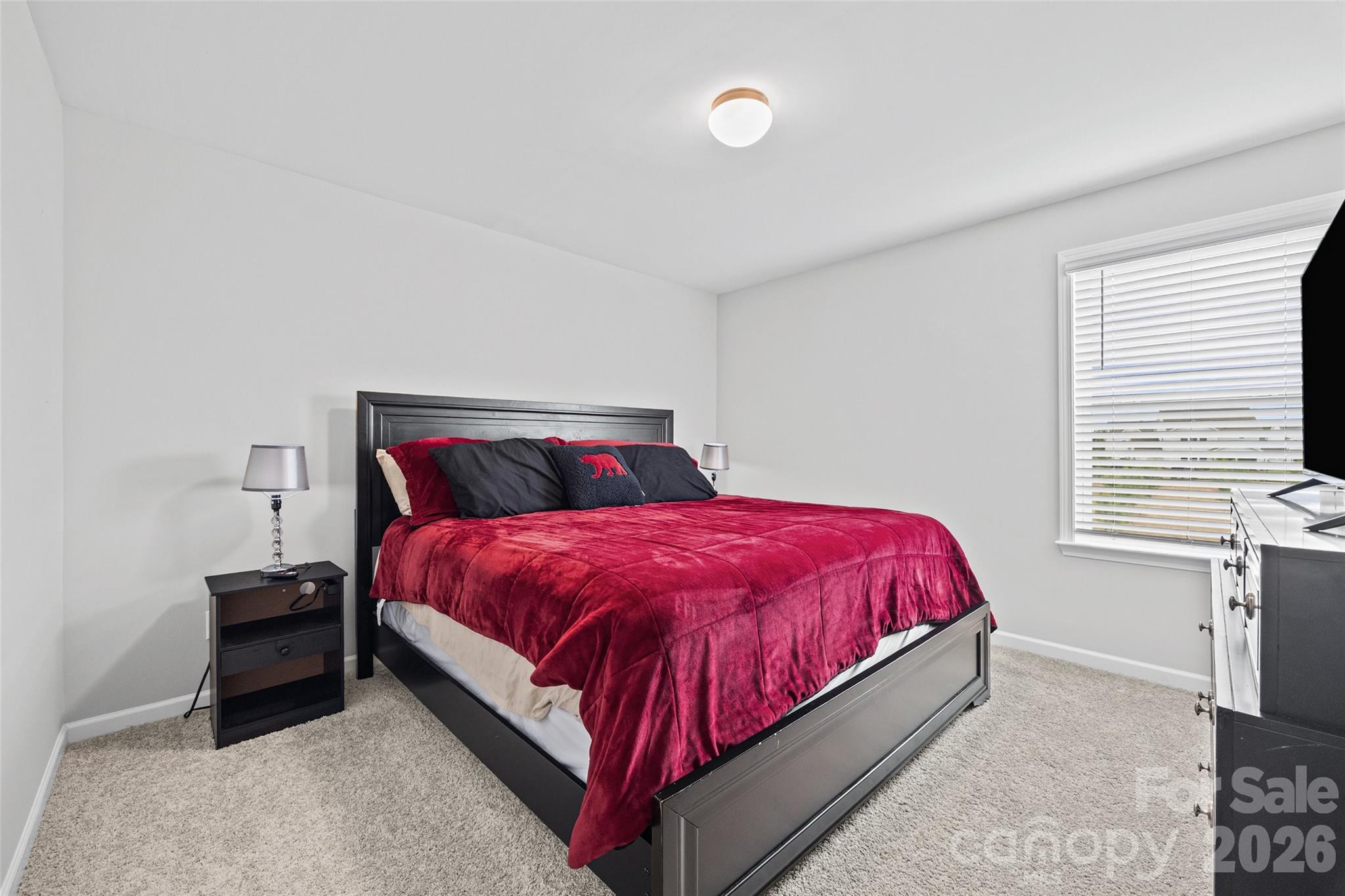 12000 Sam Snead Court Lancaster, SC 29720 - Photo 21 of 36 a bed sitting in a bedroom next to a window and a larger window