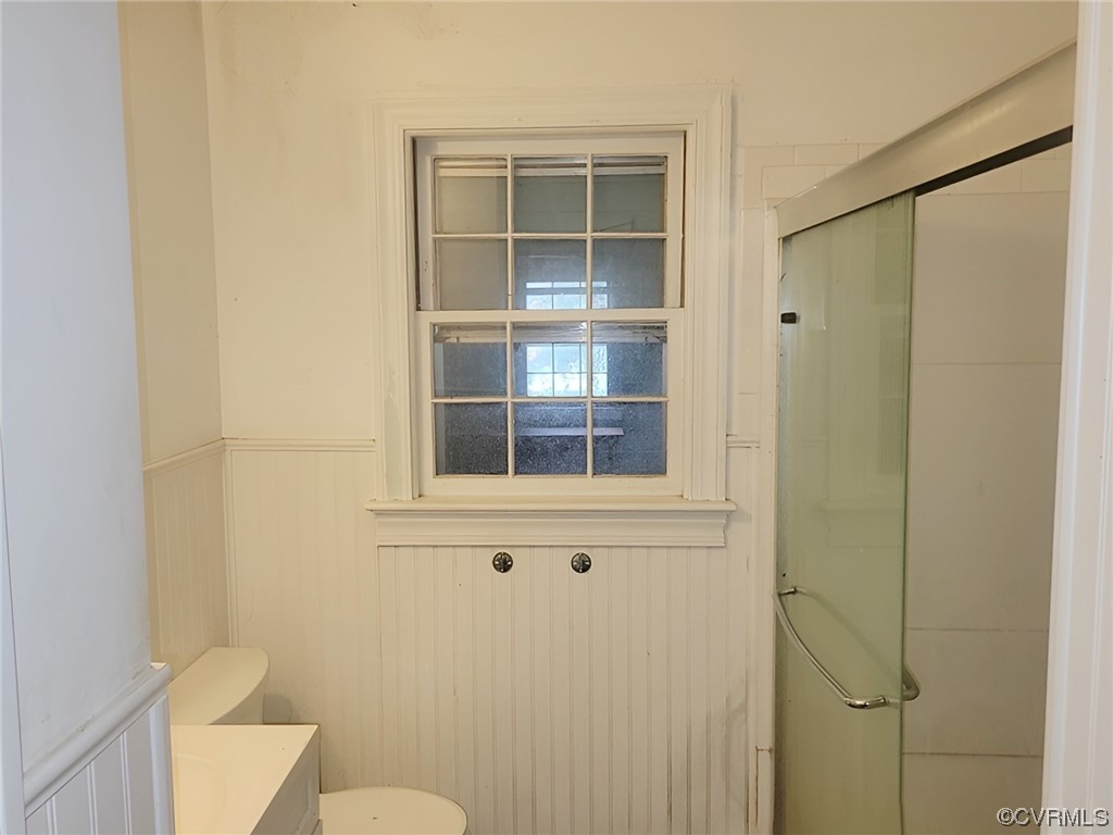 2631 White Chapel Road Lancaster, VA 22503 - Photo 14 of 19 a bathroom with a toilet and a shower