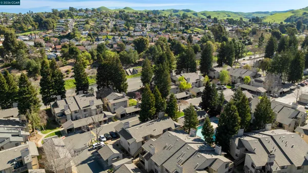 an aerial view of multiple house