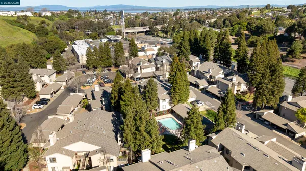an aerial view of multiple house