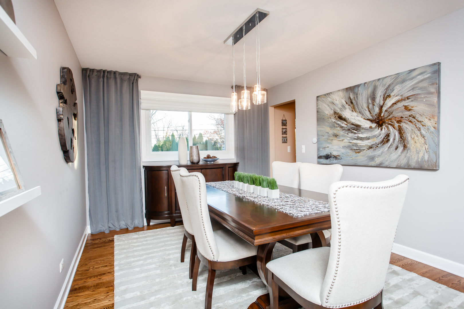 25 Mulberry Road Deerfield, IL 60015 - Photo 11 of 63 a view of a dining room with furniture window and wooden floor