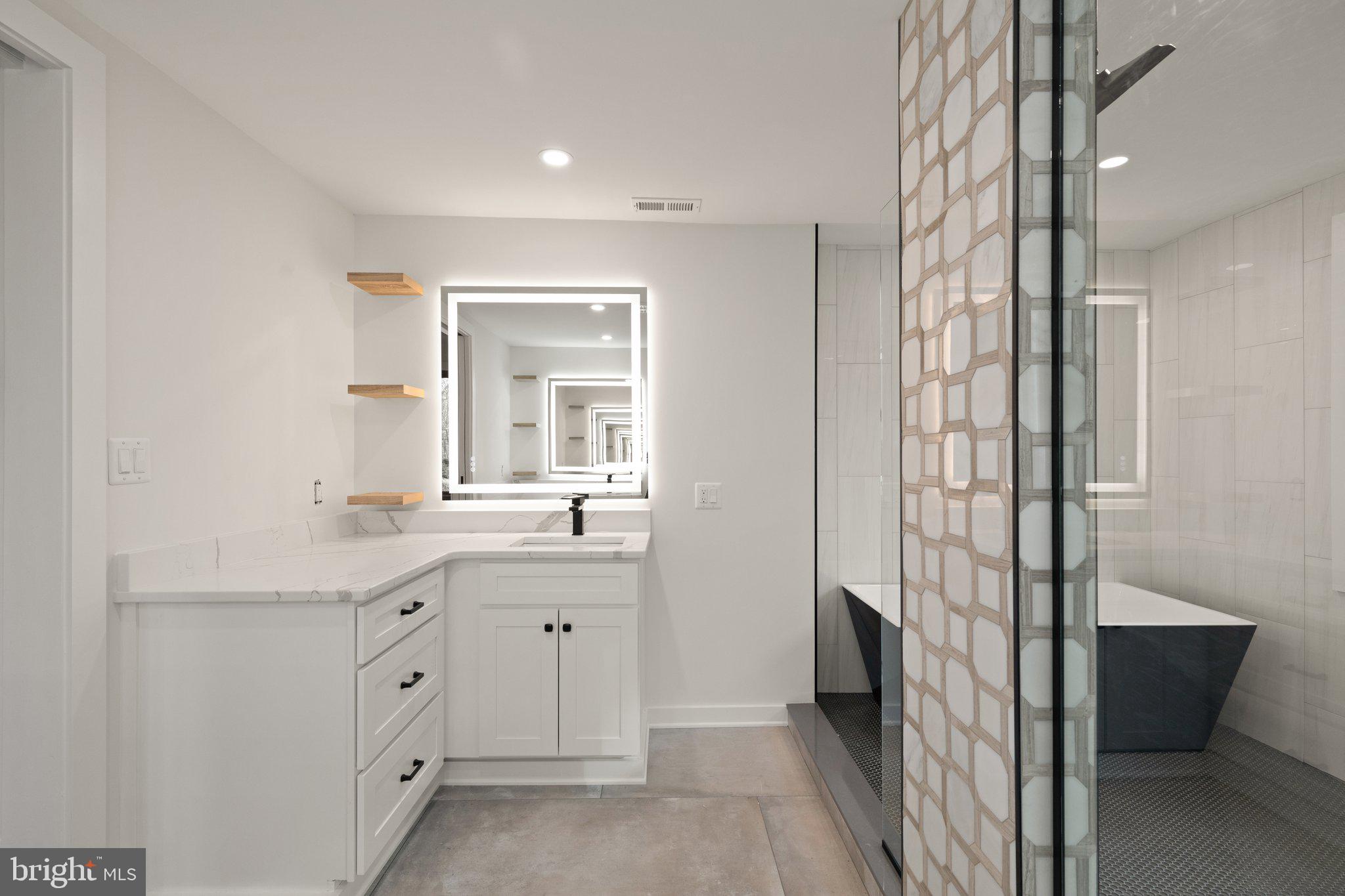 10810 Baronet Road Owings Mills, MD 21117 - Photo 68 of 83 a bathroom with a double vanity sink toilet and shower