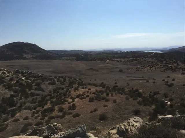 a view of a city with mountains in the background