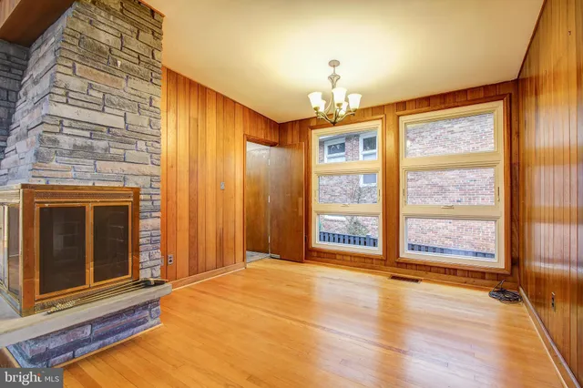 wooden floor and windows in an empty room